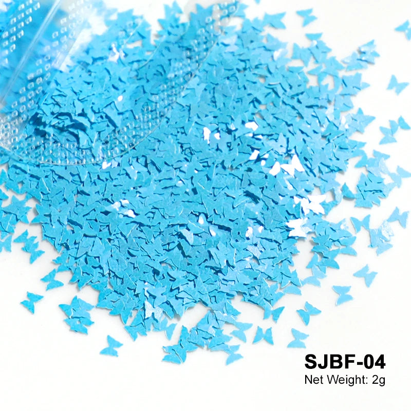 2g Holographic Nail Art Glitter Sequins - Laser Star Butterfly AB Paillette DIY Decorations