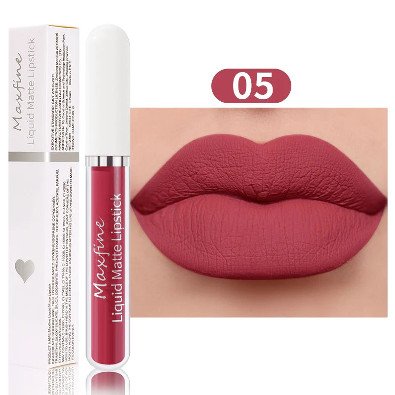 Matte Liquid Velvet Lip Glaze - Waterproof Sexy Long-Lasting Moisturizing Lipstick