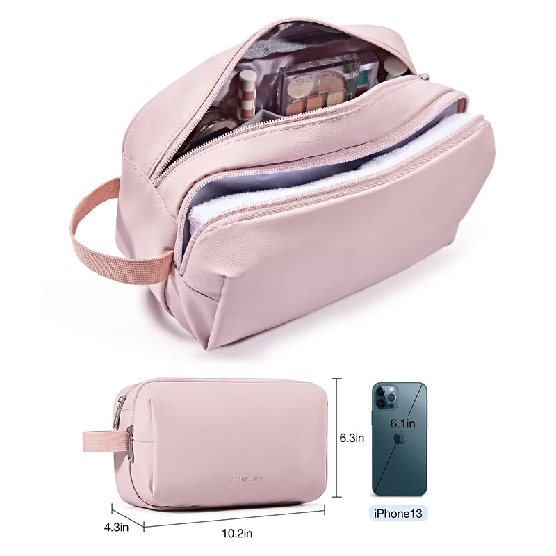 BAGSMART Waterproof Travel Dopp Kit - Lightweight Toiletries & Cosmetic Bag for Men & Women