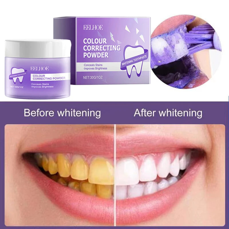 5-Day Teeth Whitening Powder - Removes Plaque, Stains & Calculus for Fresh Breath