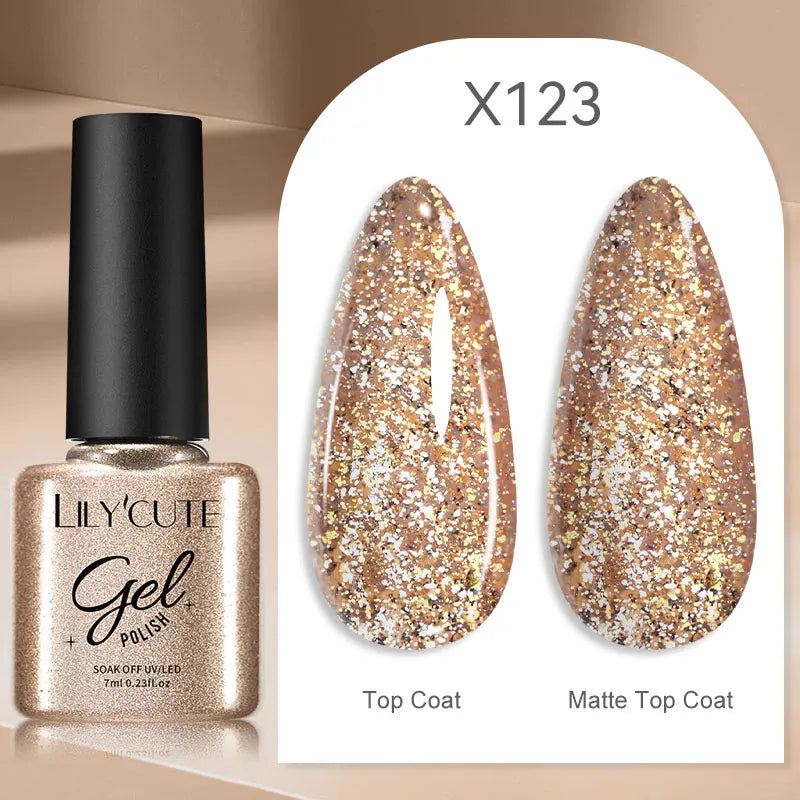 LILYCUTE 7ml Thermal Temperature-Changing Gel Nail Polish - Semi-Permanent UV Gel Art
