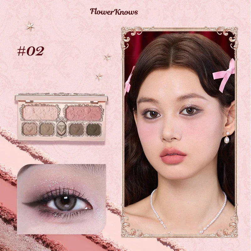 Flower Knows Strawberry Cupid All-in-One Face Palette - Blush, Eyeshadow, Highlight & Bronzer