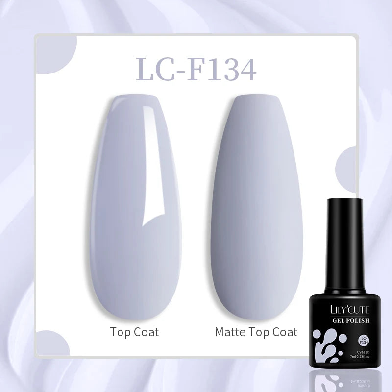 LILYCUTE 7ml Jelly Amber Dark Bloom Leopard Gel Polish - Semi-Permanent UV Nail Art