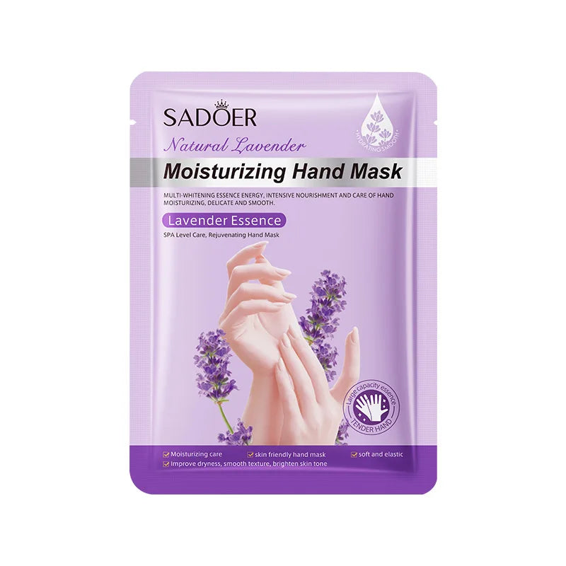 5-Pack Lavender Spa Hand Mask Gloves - Exfoliating, Whitening & Moisturizing