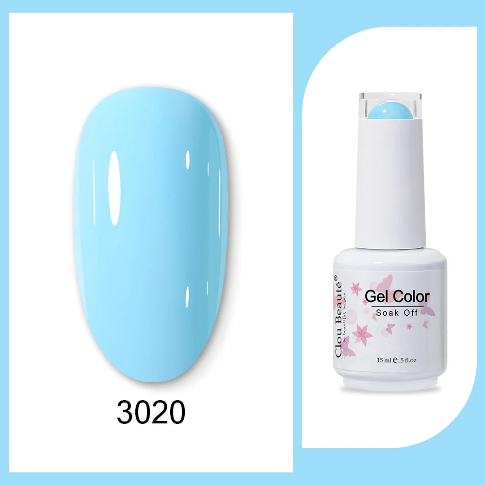 Clou Beaute 15ml HEMA & TPO Free Gel Polish - Army Green Organic Semi-Permanent Nail Art