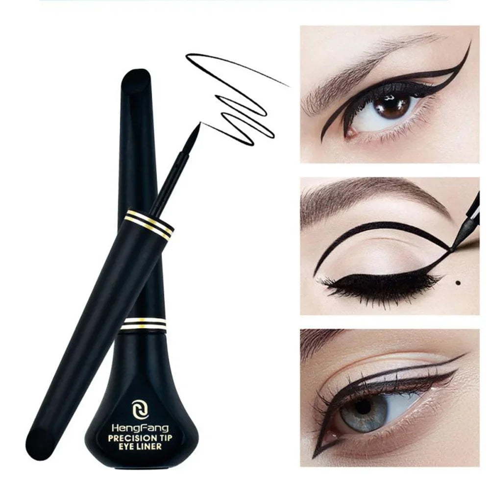 Natural Smooth Black Liquid Eyeliner - Waterproof, Quick-Dry, Non-Smudging Durable