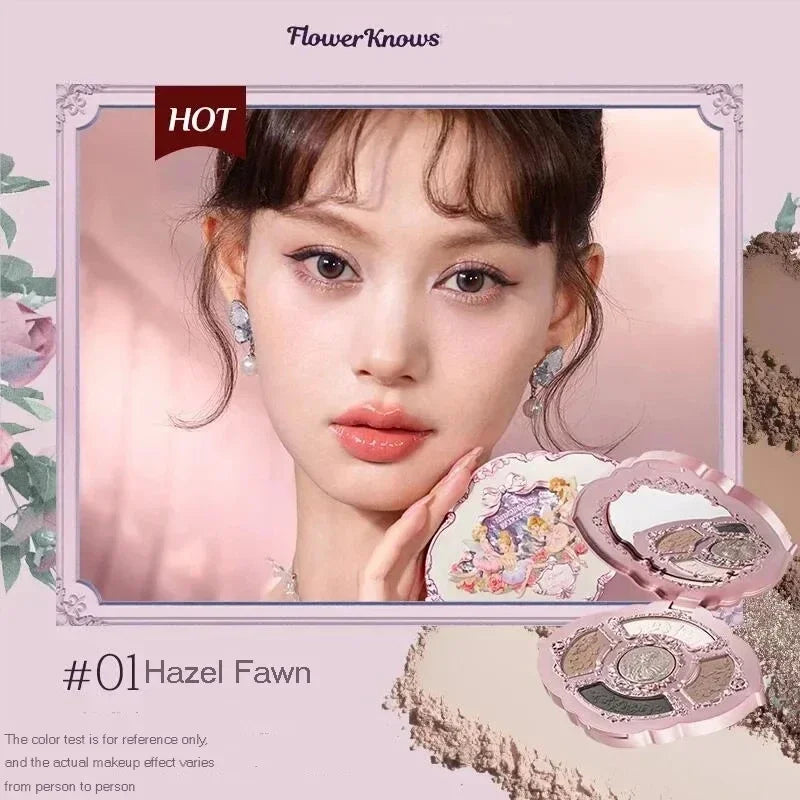 Flower Knows Moonlight Mermaid 8-Color Eyeshadow Palette - Matte, Shimmer & Glitter