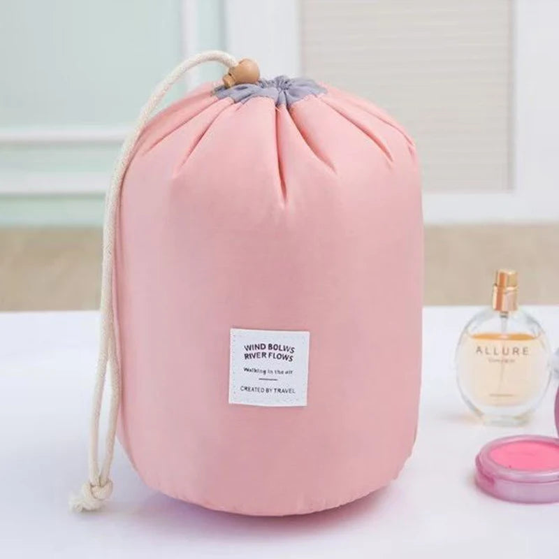 Fashion Round High-Capacity Waterproof Makeup Bag - Travel Organizer & Toiletry Kit Case