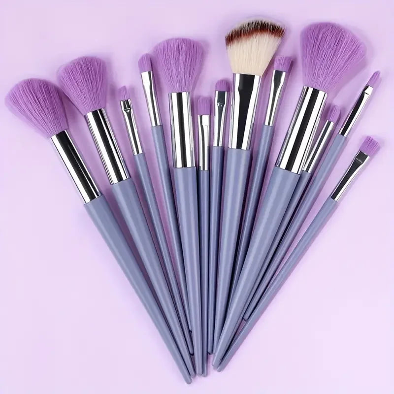 ZSRUNHUI 13-Piece Makeup Brush Set - Soft Fluffy Face & Eye Brushes for Foundation, Blush & Highlight