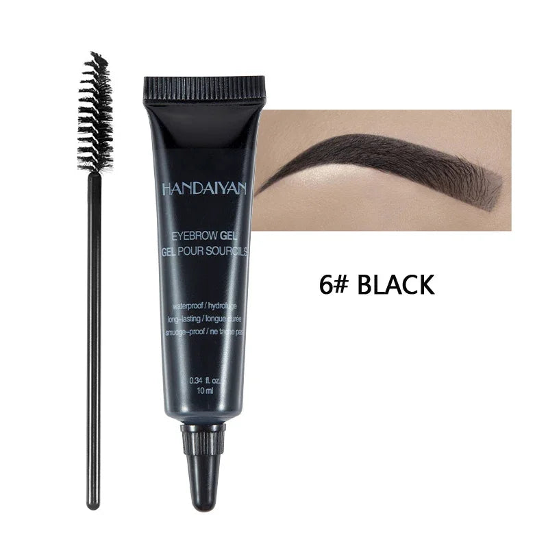 Handaiyan 10ml Tinted Eyebrow Cream Gel - Waterproof Natural, 6 Colors