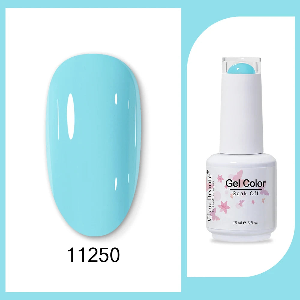 Clou Beaute 15ml HEMA & TPO Free Gel Polish - Army Green Organic Semi-Permanent Nail Art