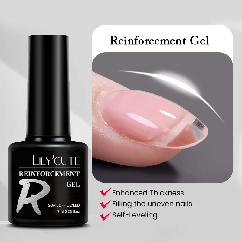 LILYCUTE 5ml Reflective Glitter Liner Gel - Champagne Sparkling Lines for French Nail Art