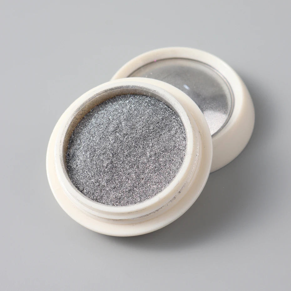 Silver Cat Eye Magnetic Chrome Powder - Moonlight Mirror Metallic Nail Pigment