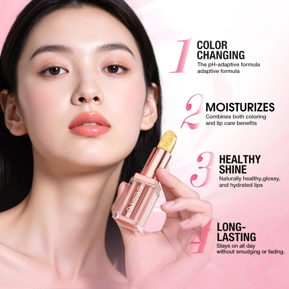 O.TWO.O Colour-Changing Lip Balm - Long-Lasting Moisturizing Waterproof Non-Sticky Tint