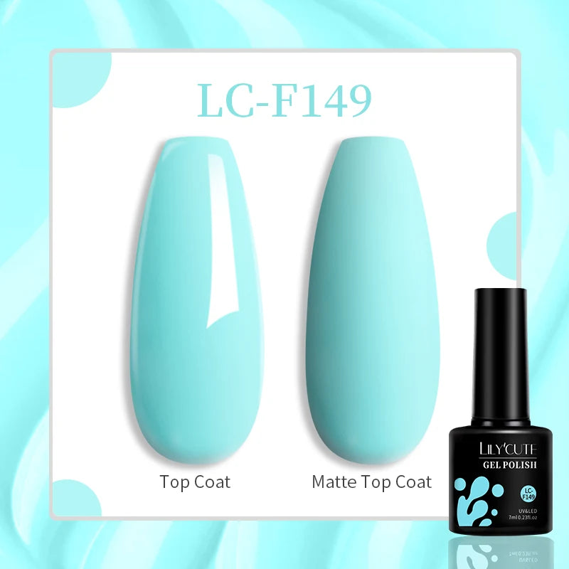 LILYCUTE 7ml Jelly Amber Dark Bloom Leopard Gel Polish - Semi-Permanent UV Nail Art