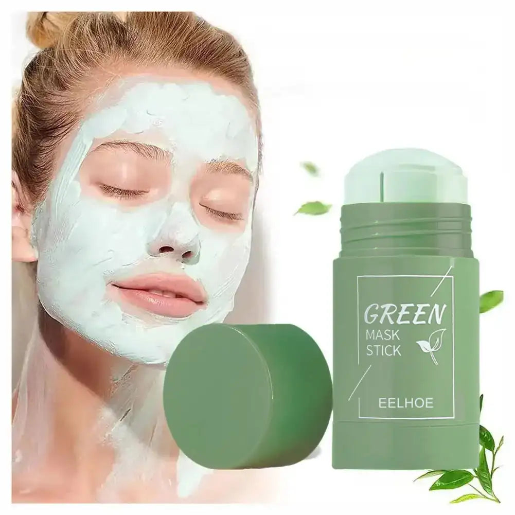Eelhoe Green Tea & Eggplant Solid Mud Mask - Deep Cleansing, Blackhead Removal & Pore Shrinking