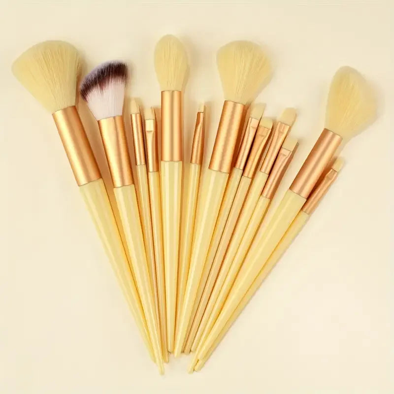 ZSRUNHUI 13-Piece Makeup Brush Set - Soft Fluffy Face & Eye Brushes for Foundation, Blush & Highlight