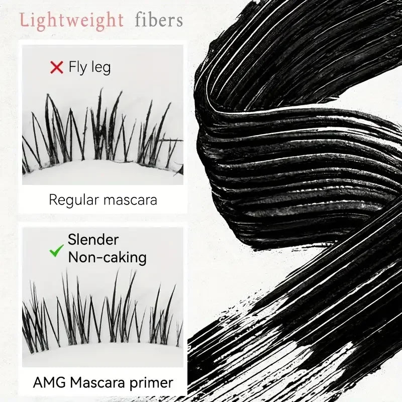 Steel Tube Spiral Brush Mascara - Silk Fiber, Waterproof & Long-Lasting Curl