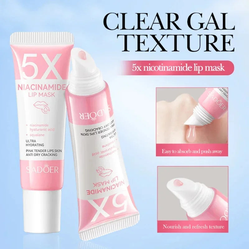 Dark Lip Lightening Balm & Melanin Mask - Exfoliating Pink Treatment for Lip Lines