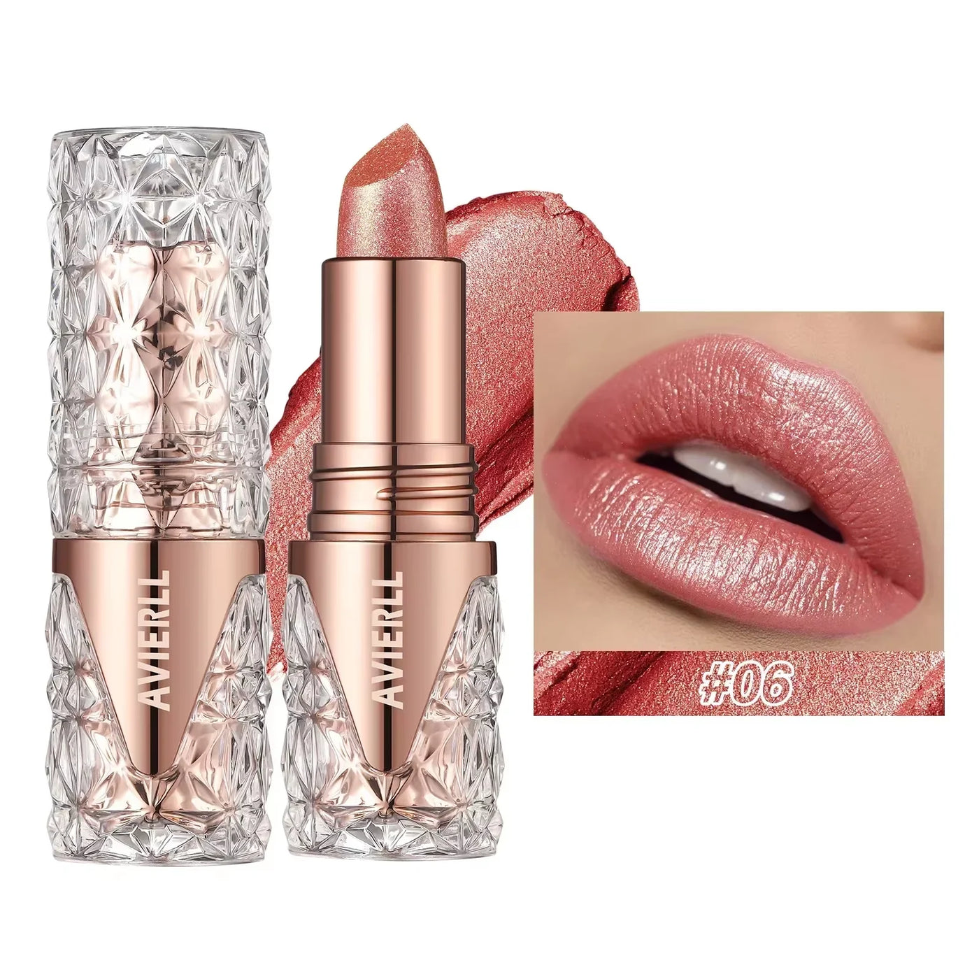 XMSJ Quicksand Gold Fine Glitter Lipstick - Moisturizing Silky Mermaid Shades