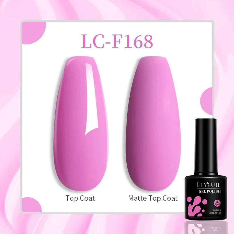 LILYCUTE 7ml Jelly Amber Dark Bloom Leopard Gel Polish - Semi-Permanent UV Nail Art