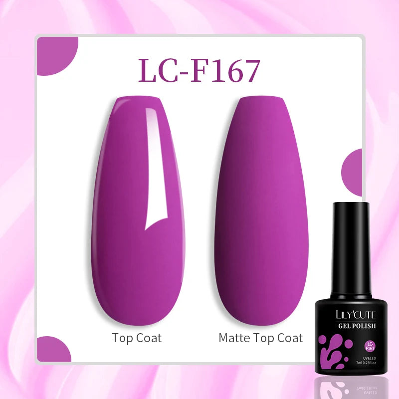 LILYCUTE 7ml Jelly Amber Dark Bloom Leopard Gel Polish - Semi-Permanent UV Nail Art