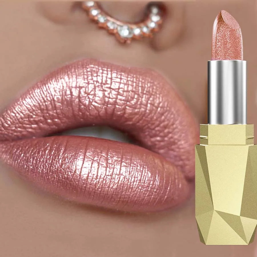 KAFURUX Metallic Glitter Lip Glaze - Waterproof Shimmer Liptint & Lipgloss