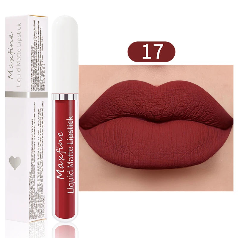 Matte Liquid Velvet Lip Glaze - Waterproof Sexy Long-Lasting Moisturizing Lipstick