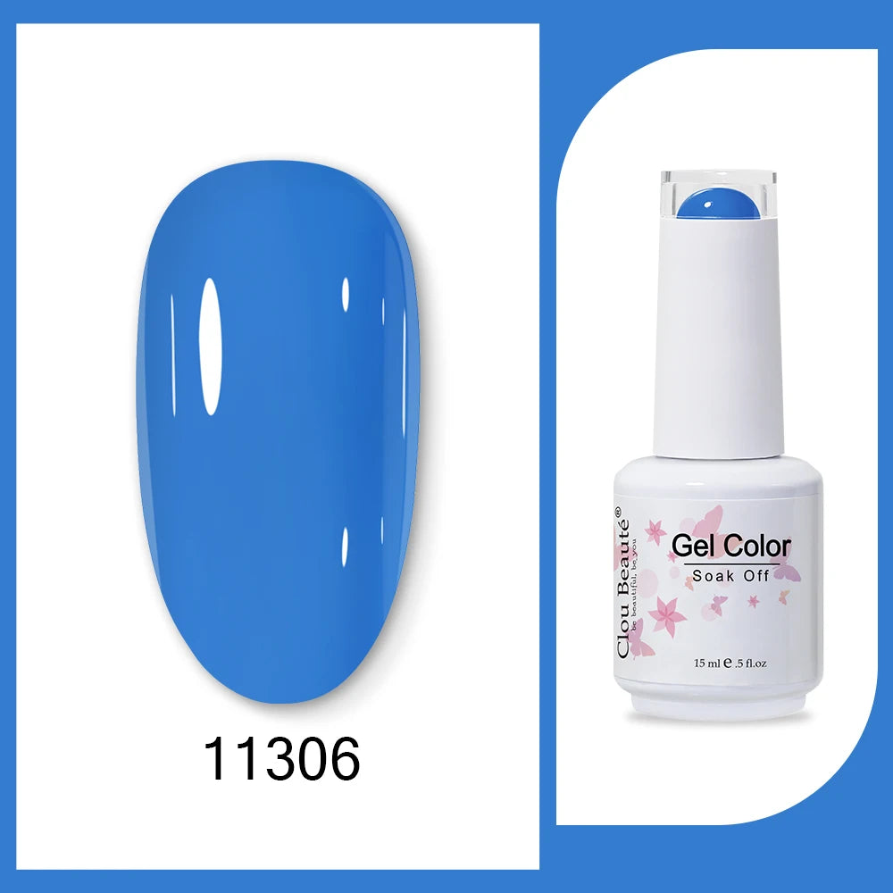 Clou Beaute 15ml HEMA & TPO Free Gel Polish - Army Green Organic Semi-Permanent Nail Art