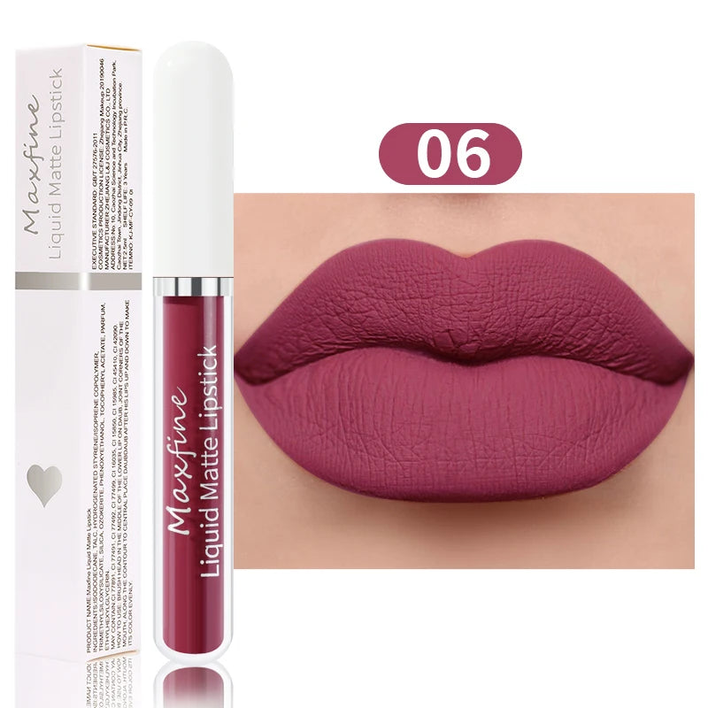 Matte Liquid Velvet Lip Glaze - Waterproof Sexy Long-Lasting Moisturizing Lipstick
