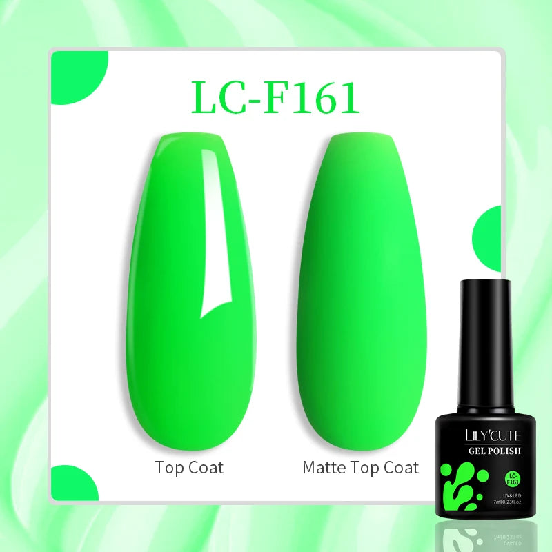 LILYCUTE 7ml Jelly Amber Dark Bloom Leopard Gel Polish - Semi-Permanent UV Nail Art