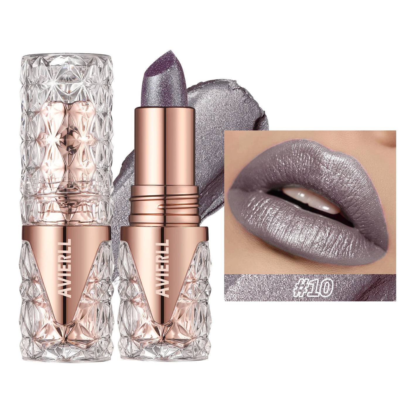 XMSJ Quicksand Gold Fine Glitter Lipstick - Moisturizing Silky Mermaid Shades