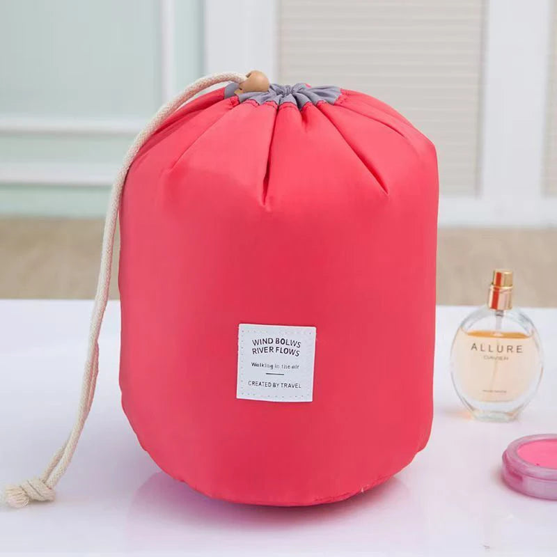 Fashion Round High-Capacity Waterproof Makeup Bag - Travel Organizer & Toiletry Kit Case