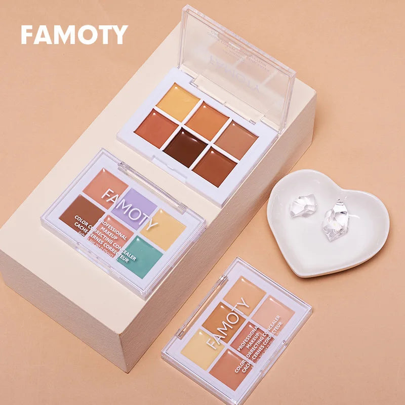 Moisturizing Multicolor Concealer Palette - Full Coverage Cream for Dark Circles & Acne