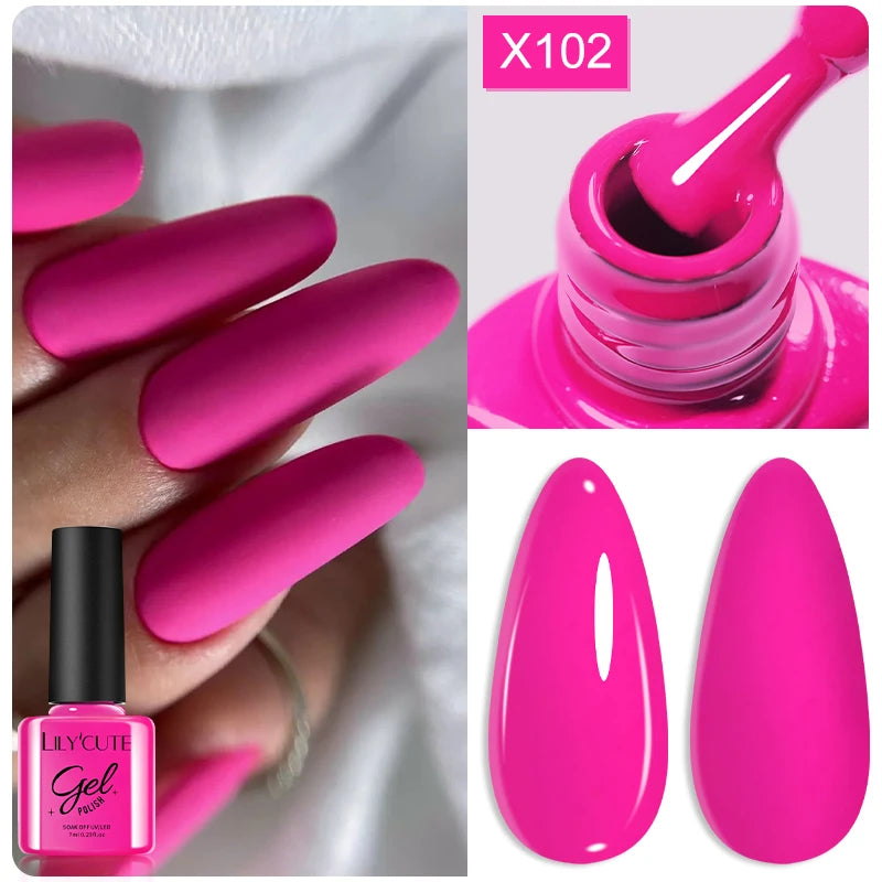 LILYCUTE 7ml Thermal Temperature-Changing Gel Nail Polish - Semi-Permanent UV Gel Art