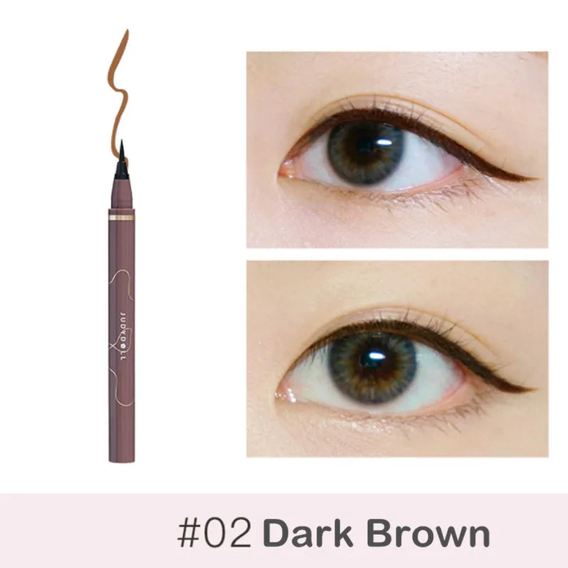 Judydoll Ultra-Fine Matte Liquid Eyeliner & Lying Silkworm Pen - Fast Dry Smooth Lasting