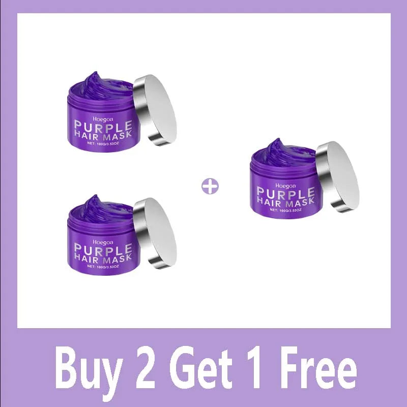 EELHOE Purple Keratin Hair Mask - Deep Repair for Damaged Frizzy Hair, Blonde & All Types