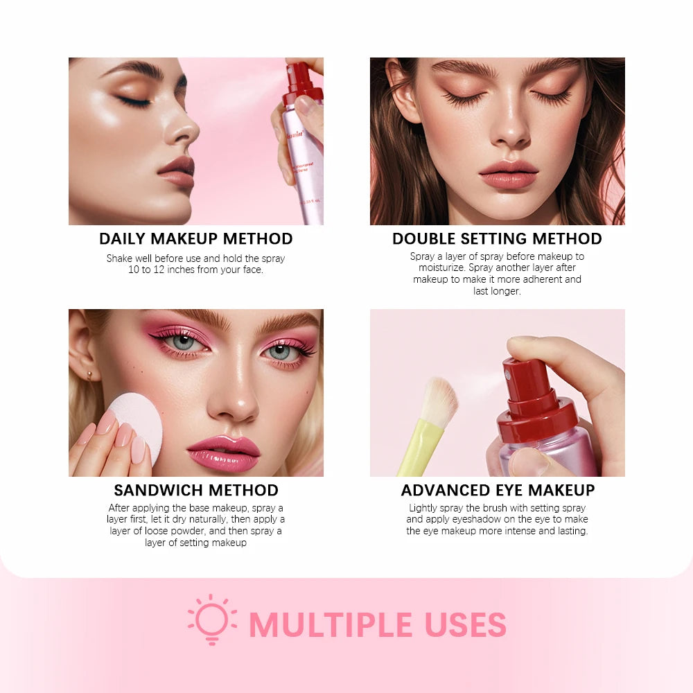 Mattifying Waterproof Makeup Setting Spray - Oil Control Matte Fixer for All Skin Types