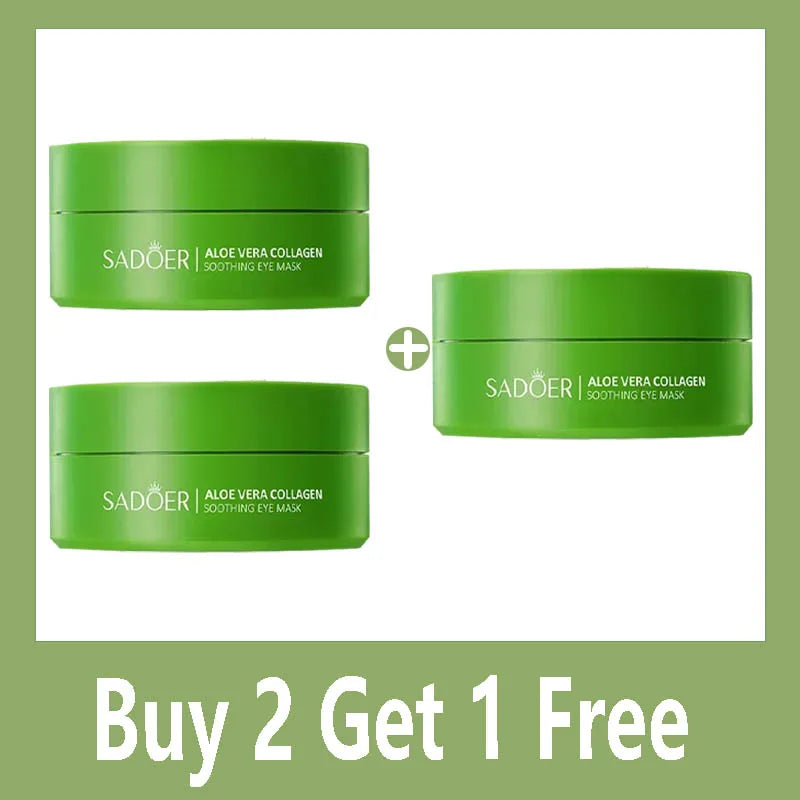 Eelhoe Aloe Vera Collagen Eye Mask 60pcs - Anti Dark Circles, Firming & Moisturizing