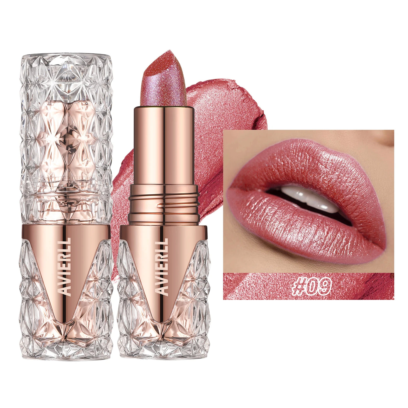XMSJ Quicksand Gold Fine Glitter Lipstick - Moisturizing Silky Mermaid Shades