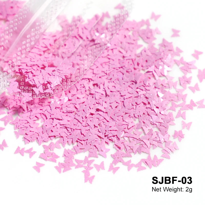 2g Holographic Nail Art Glitter Sequins - Laser Star Butterfly AB Paillette DIY Decorations