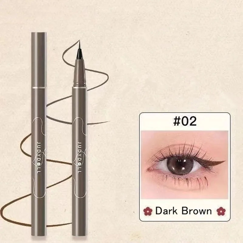 Judydoll Ultra-Fine Matte Liquid Eyeliner & Lying Silkworm Pen - Fast Dry Smooth Lasting