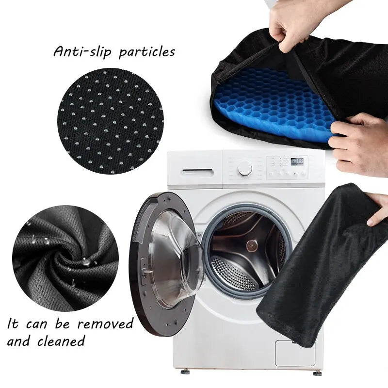 Honeycomb Gel Seat Cushion - Breathable Pressure Relief for Back, Tailbone & Office Use