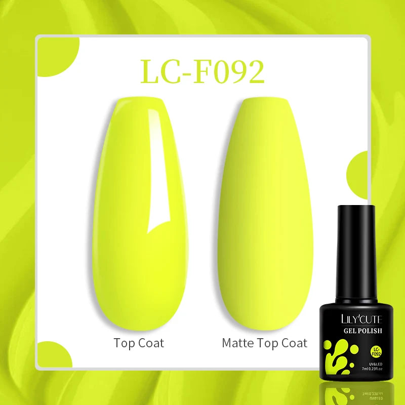 LILYCUTE 7ml Jelly Amber Dark Bloom Leopard Gel Polish - Semi-Permanent UV Nail Art