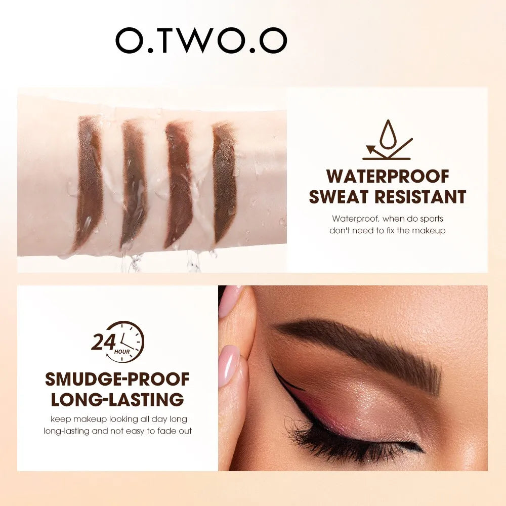 O.TWO.O Eyebrow Pomade Brow Gel - Natural Waterproof Sculpted Tint with Brush