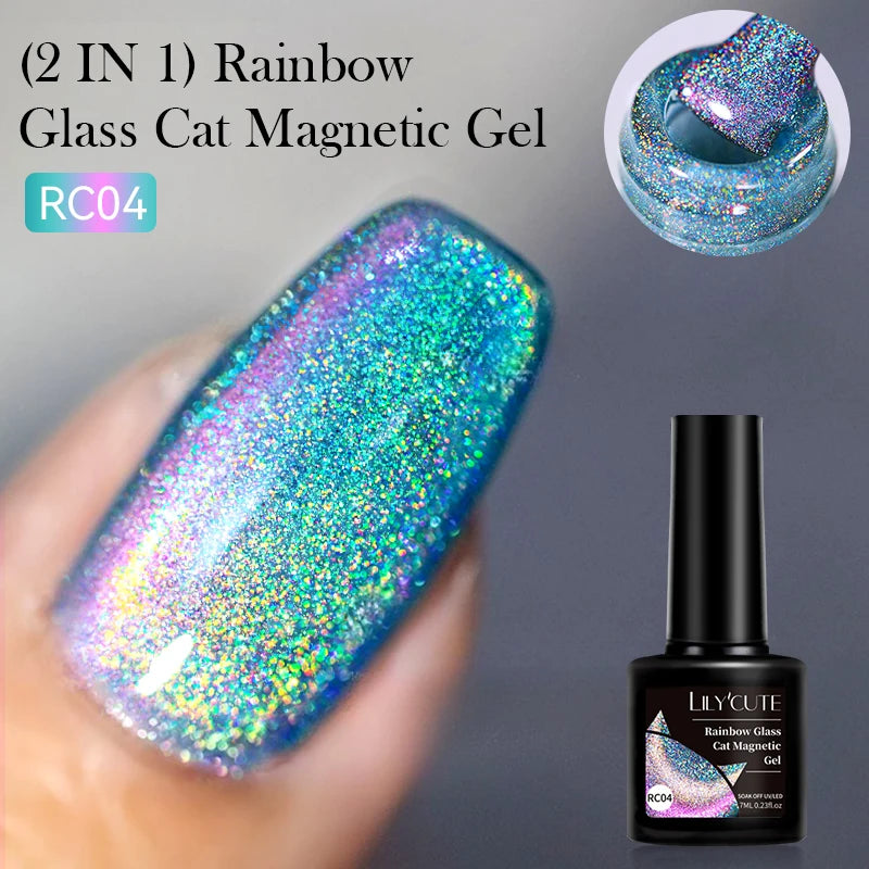 LILYCUTE 5ml Reflective Glitter Liner Gel - Champagne Sparkling Lines for French Nail Art