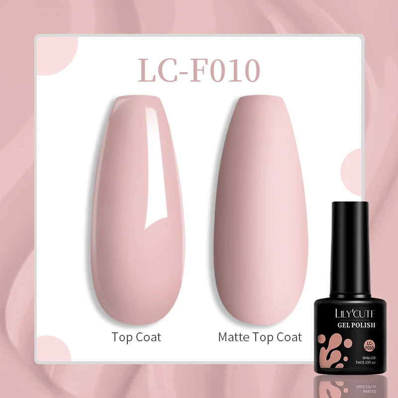 LILYCUTE 7ml Jelly Amber Dark Bloom Leopard Gel Polish - Semi-Permanent UV Nail Art