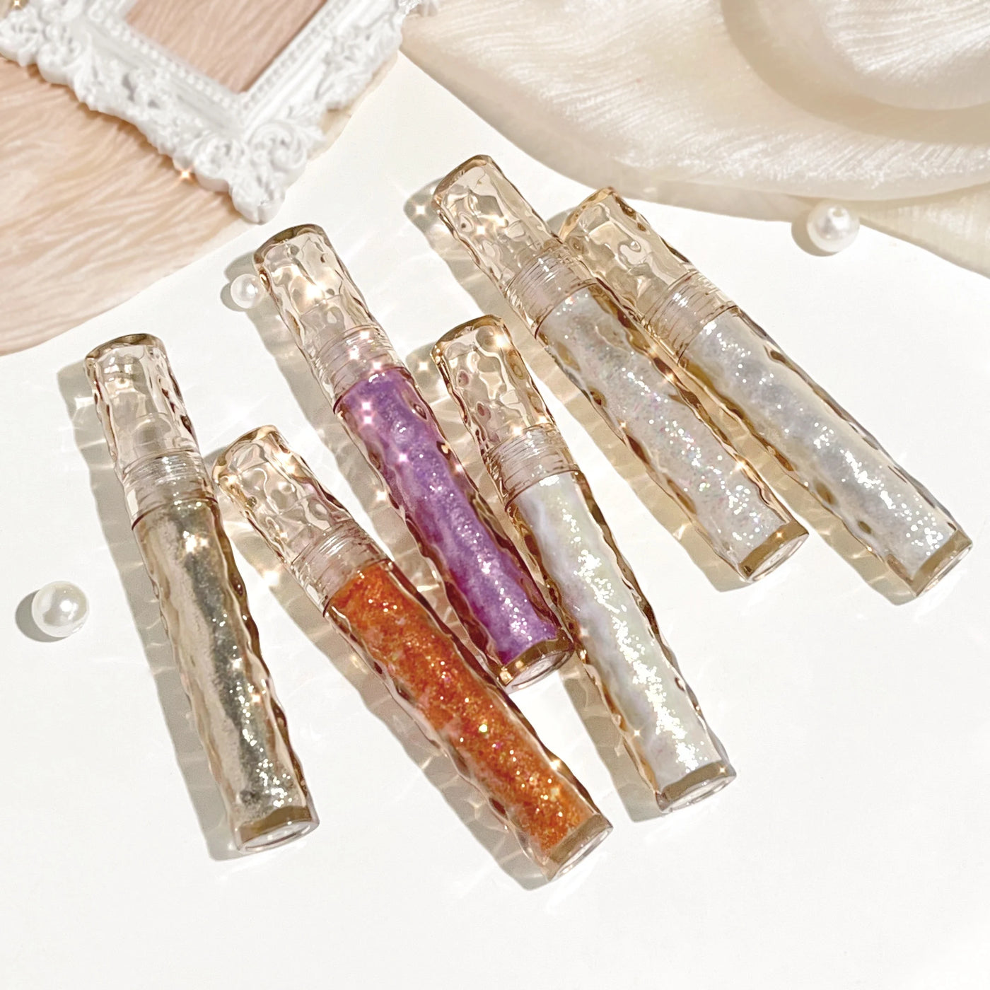 Sparkling Liquid Eye Shadow - Pearlescent Diamond Highlight & Silkworm Shimmer