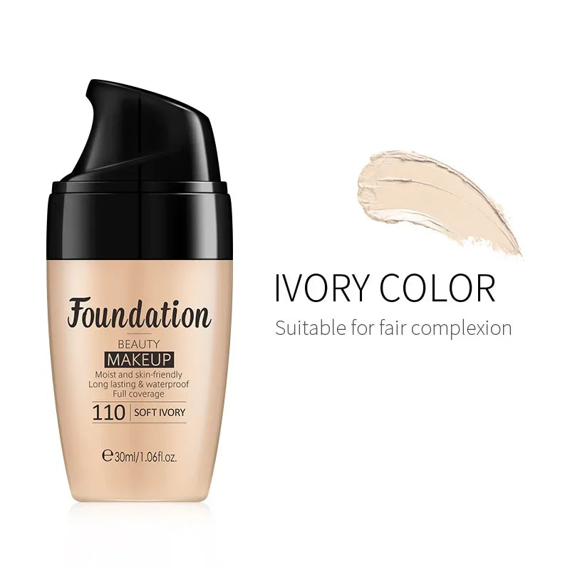 LAIKOU 30ml Hydrating Liquid Foundation - Full Coverage Creamy Natural Finish