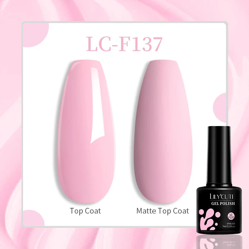 LILYCUTE 7ml Jelly Amber Dark Bloom Leopard Gel Polish - Semi-Permanent UV Nail Art